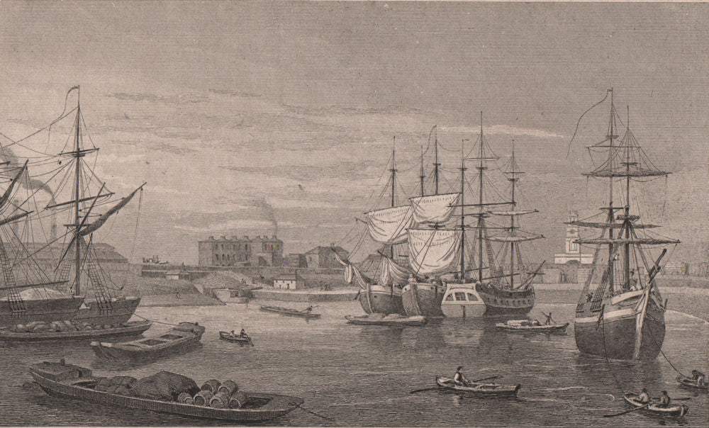 LIMEHOUSE. The Limehouse Dock/Basin, Regent's Canal. London. SHEPHERD 1828